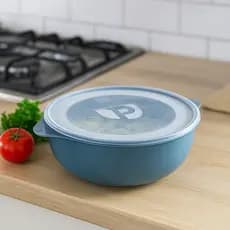Potes Organizador 2,5 Litros Cores Variadas Redondo Multiuso C/ Tampa - Plastico