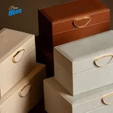 Caixa Decorativa Luxo Organizadora Paramount Texturizada 22,5x14,5x9