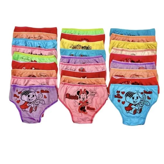 kit 15 calcinha infantil menina personalizada luxo