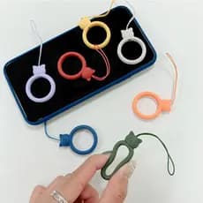 Alças De Pulso De Silicone Macio Para Telefone Celular Mão Charmosa Chaves Cordão De Dedo Corrente Chaveiro