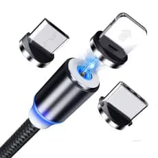 Rápido Cabo De Carregamento Magnética Para iPhone Android Micro USB C Ímã Carga Fio
