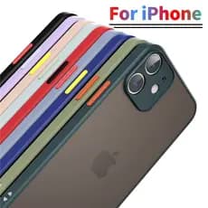 Capa Anti-Impacto Para iPhone 13 12 11 Pro Max XS X 7 8 Plus SE 2020 Traseira Transparente Fosca
