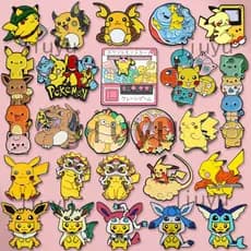 100 Estilos Pok É Mon Series Broche Fofo Pikachu Esmalte De Bolso Alfinete Monstruoso Punk Gengar Broches Jóias Acessórios Presentes