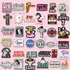 78 Estilos Jesus Crachás Messias Lapela Alfinetes Cartoon Personagem Broches Esmalte Fé Cristã Ícone Crachá Roupas Saco