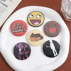 Alfinetes De Rosto Sorridente Amarelo 44mm , Emblema Fofo De Desenho Animado , Peixe Dourado De Chocolate , Broches Arte