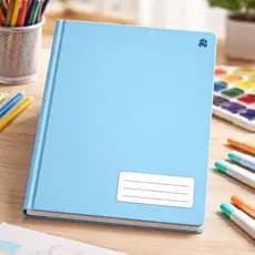Caderno  Grande Capa Dura 96 Folhas Azul - Pronta Entrega.