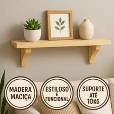 Prateleira Com Mão Francesa Curvada Estante Decoração Organização Suporte Funcional