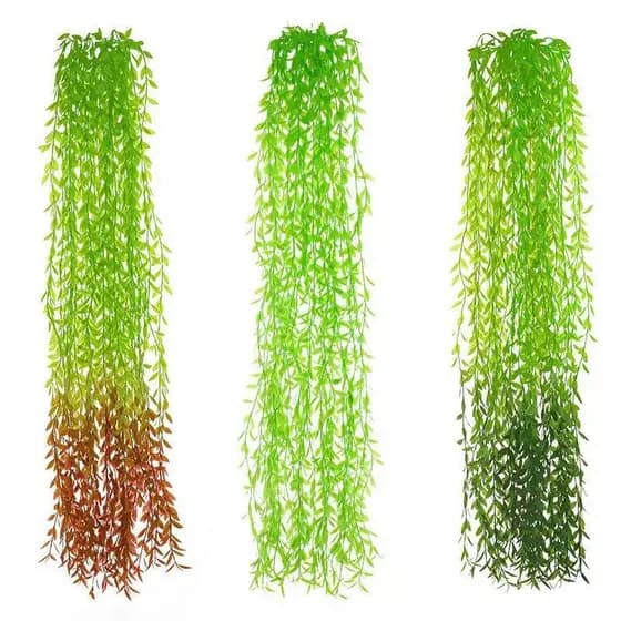 Planta Pendurada 1mts de Grama Artificial, Folhagem Verde, Pendente Artificial, Decoração de Parede