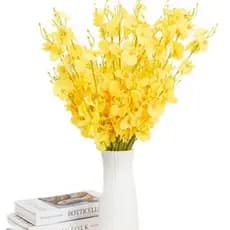 Kit 10 de Orquídea Dançante, Orquídeas Bailarina Artificial 3 Hastes｜Hastes Flexíveis - Multicolor