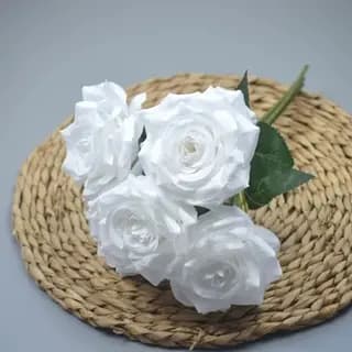 Buquê de Noiva com Rosas de Diamante - 5 Flores Grandes, 15 Cores Personalizáveis, Frete Grátis