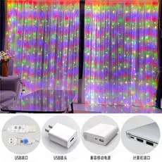 Cortina de Fio de Fada 200 Leds 3x2m com 8 Modos, com Controle