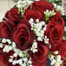 buquê de veludo rosa flor artificial P/ Decoração Casamento, Arranjos, Decorar Festas e casa