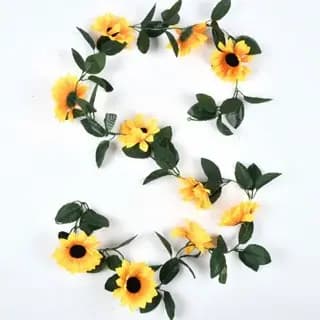 Corrente de Girassol Artificial com 11 flores｜Sem Manutenção - Floresce o Ano Todo