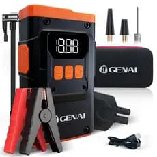 Compressor de Ar Sem Fio + Arranque Emergência 480A + Power Bank - GENAI Multifuncional