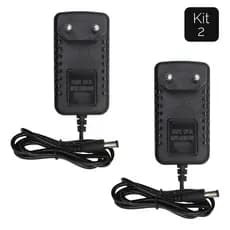Kit 2 Fonte 3a 12v Estabilizada Chaveada Bivolt Cftv Fita Led Plug P4