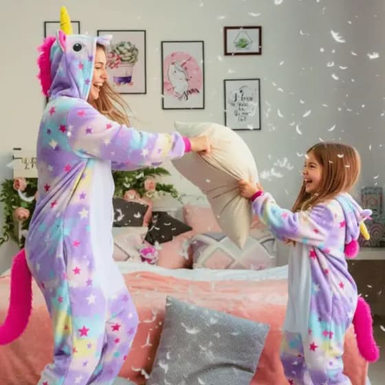 Pijama Macacão Kigurumi Cosplay Unicórnio Dinossauro Tubarão Vaquinha
