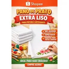 PANO DE PRATO BRANCO EXTRA 50X70CM KIT 10 UNIDADES