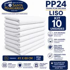 PANO DE PRATO PP24 LISO SANTA MARGARIDA kit 10 UNIDADES