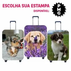 Capa de Mala Personalizada para mala P M G com diversos estamapas de cachorros
