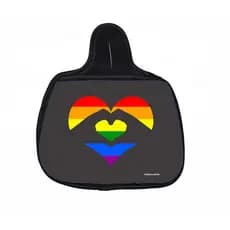 Lixo Car, Coração LGBT Material Neoprene 3MM Medidas 30x25CM
