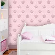 Papel de Parede Quarto Menina Fadas/Bailarina/Princesas/Realeza/Laços/Frozen