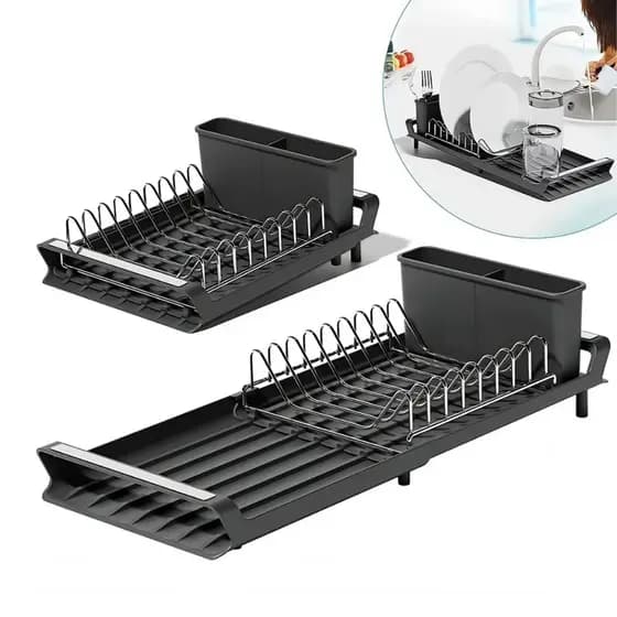 Escorredor de Louça Mimo Style com Bandeja Extensível Talheres