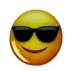 Adesivo Resinado EmOji Óculos Escuro