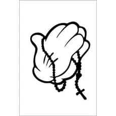 Adesivo Mãos Orando Desenho Sticker