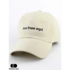 MOOND Boné Personalizado Dadhat Premium Ajustável Sua Frase Aqui Várias Cores Personalize sua frase