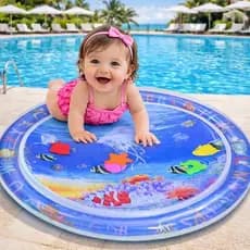 Tapete Infantil Sensorial Com Agua Inflável Atividades Educativas Para Bebês