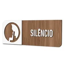 Placa Sinalização Indicativa Silêncio