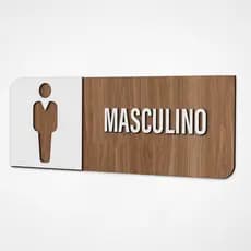Placa Sinalização Indicativa Banheiro Masculino