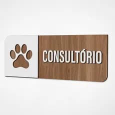 Placa Sinalização Indicativa Consultório Veterinário