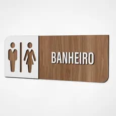 Placa Sinalização Indicativa Banheiro Unissex