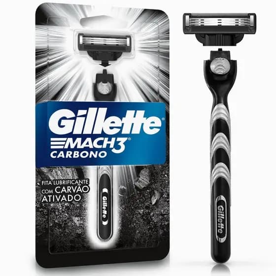 Aparelho de Barbear Gillete Mach3 Carbono