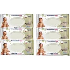 Kit 6x Toalhas Umedecidas Personalidade 100un | Extra Macias + Hipoalergênicas + Envio Rápido