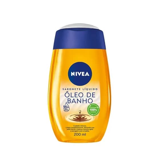 NIVEA Sabonete Líquido Óleo de Banho 200ml - Com 55% de óleos naturais