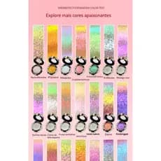 Paleta de Sombras Iridescente Camaleão - Brilho Intenso para Maquiagem dos Olhos