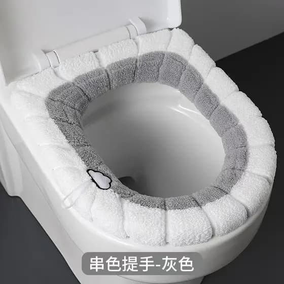 Assento de vaso sanitário em forma de O espesso em estoque, capa de vaso sanitário de pelúcia, capa de vaso sanitário un