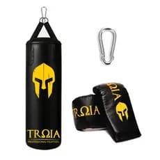 Saco De Pancada Troia Sport 90 + Luva Bate Saco