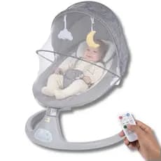Cadeira de Descanso e Balanço para Bebê Bliss Baby Style com Música, Mosquiteiro e Controle Remoto