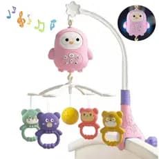 Mobile para Berço Carrinho Bebê Musical Giratório Multifuncional Controle Remoto Brinquedo Infantil