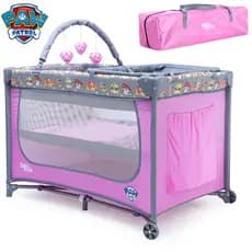 Berço de Bebê Portátil com Trocador Mobile Patrulha Canina Desmontável Infantil Brinquedos Dobrável