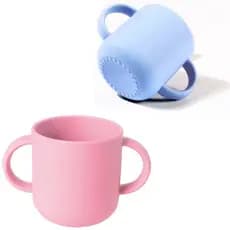 Copo Caneca De Treinamento Bebê 150ml Com Alças E Silicone Transição Infantil Introdução Alimentar Refeição Alimentação