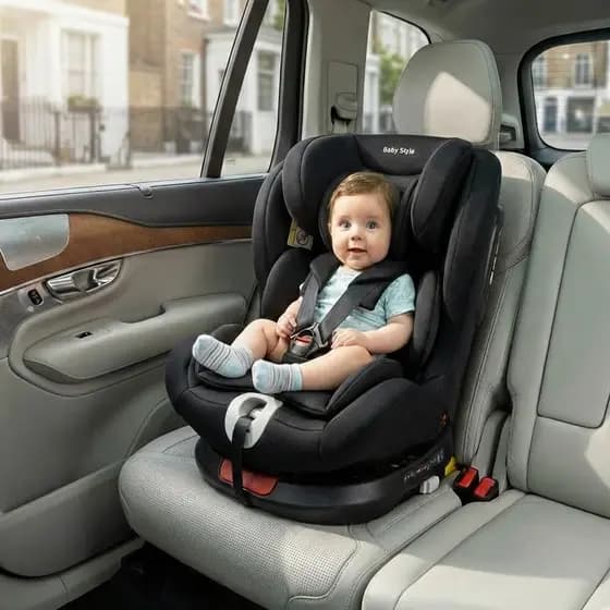 Cadeira Bebê Auto 0 a 36kg Cadeirinha Isofix Rotação 360º Reclinável Top Tether Proteção Lateral SPS