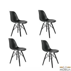 Kit 4 Cadeiras Eames Eiffel pés em Polipropileno Escrivaninha Escritorio Cores Variadas  - Seat&co