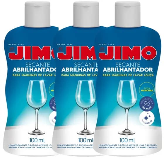 Kit 03 Secante Para Maquina de Lavar Louca Abrilhantador 100 ml Cada
