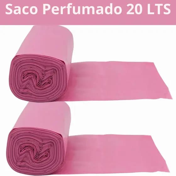 Kit 2 Sacos Sanito Perfumado Para Lixeira de Banheiro Escritorio 20 Litros 50 Unidades Cada