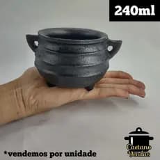 Caldeirão, Panela Tripé, Molheira, Panela Bruxa Mini 240ML Ferro Fundido