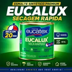 Tinta Esmalte Sintético Brilhante Eucalux Secagem Rápida 225ml 1/16 Eucatex
